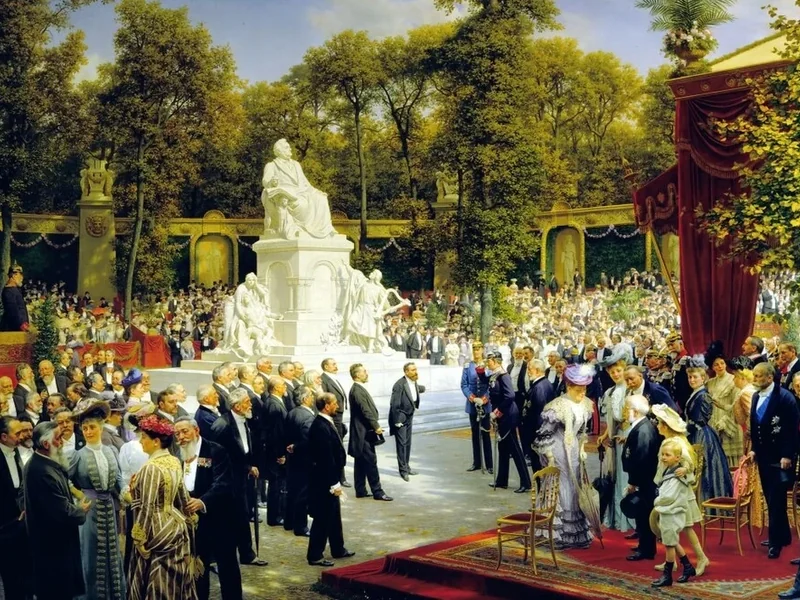 1847-Gustav Eberlein - Inaugurazione del monumento a Richard Wagner nel Tiergarten